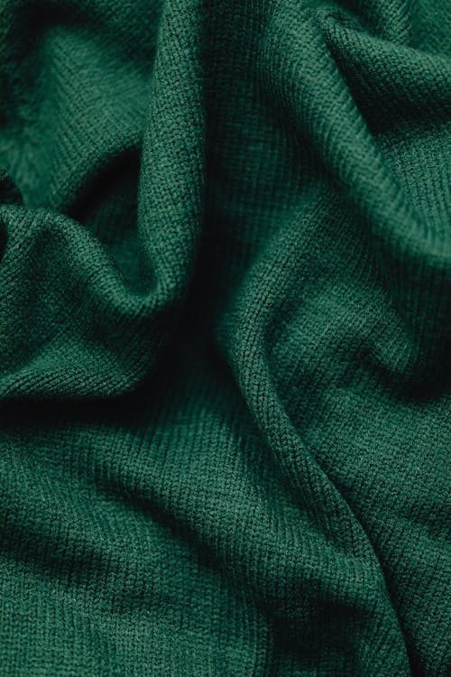 Free Green Textile in Close Up Image Stock Photo