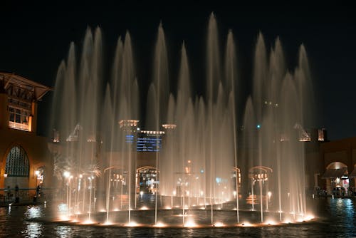 Free stock photo of fountain, light, water