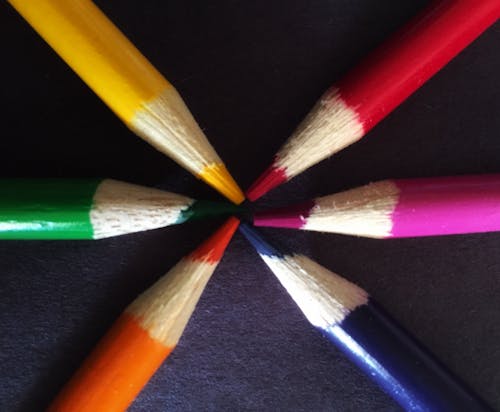 Free stock photo of abstract photo, color pencils, colourful