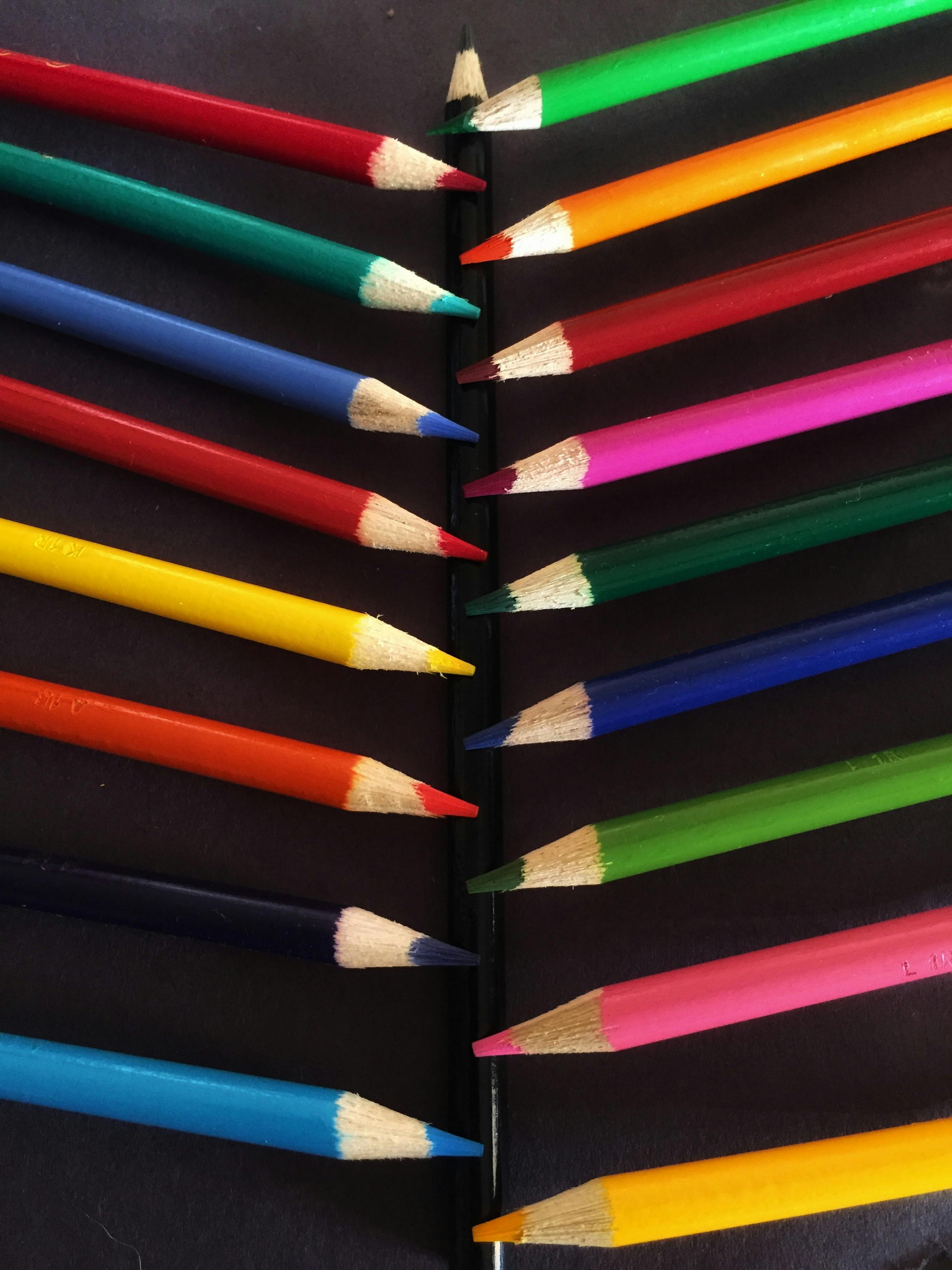 Free stock photo of abstract photo, colour pencils, colourful