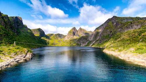 免费 湖泊和山脉照片 素材图片