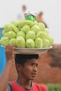 Street Vendor of Green Mangoes