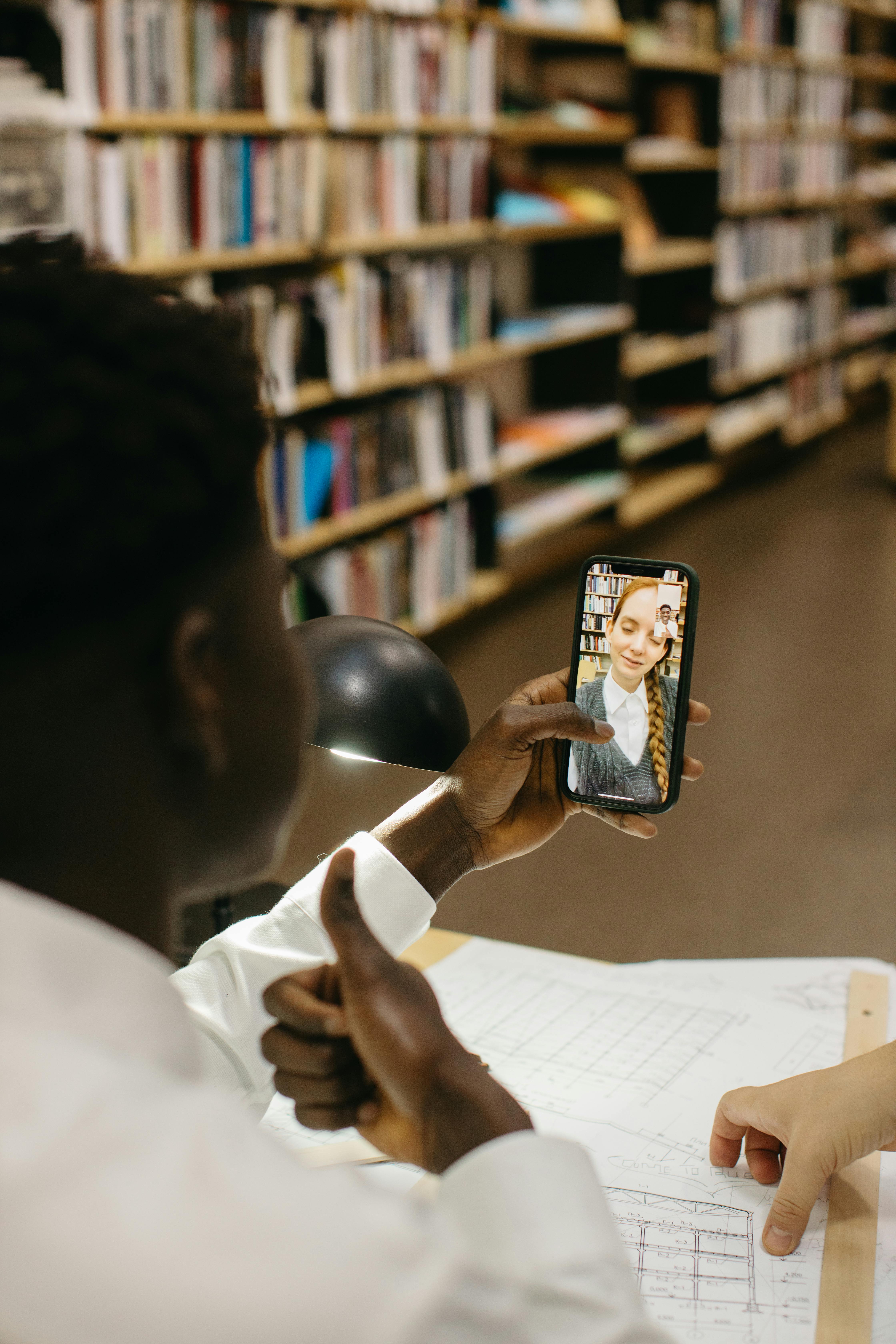 a man in a video call