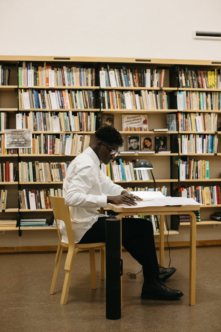 A Student Drafting In The Library