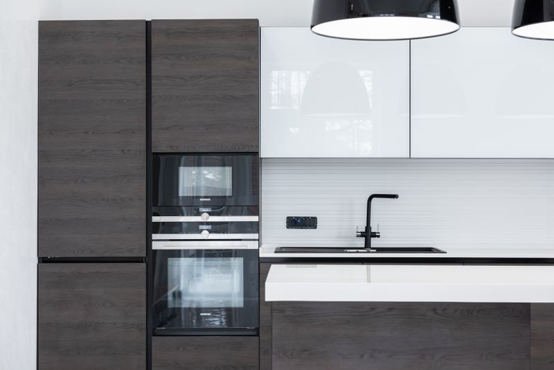 Kitchen with modern cabinets and appliances