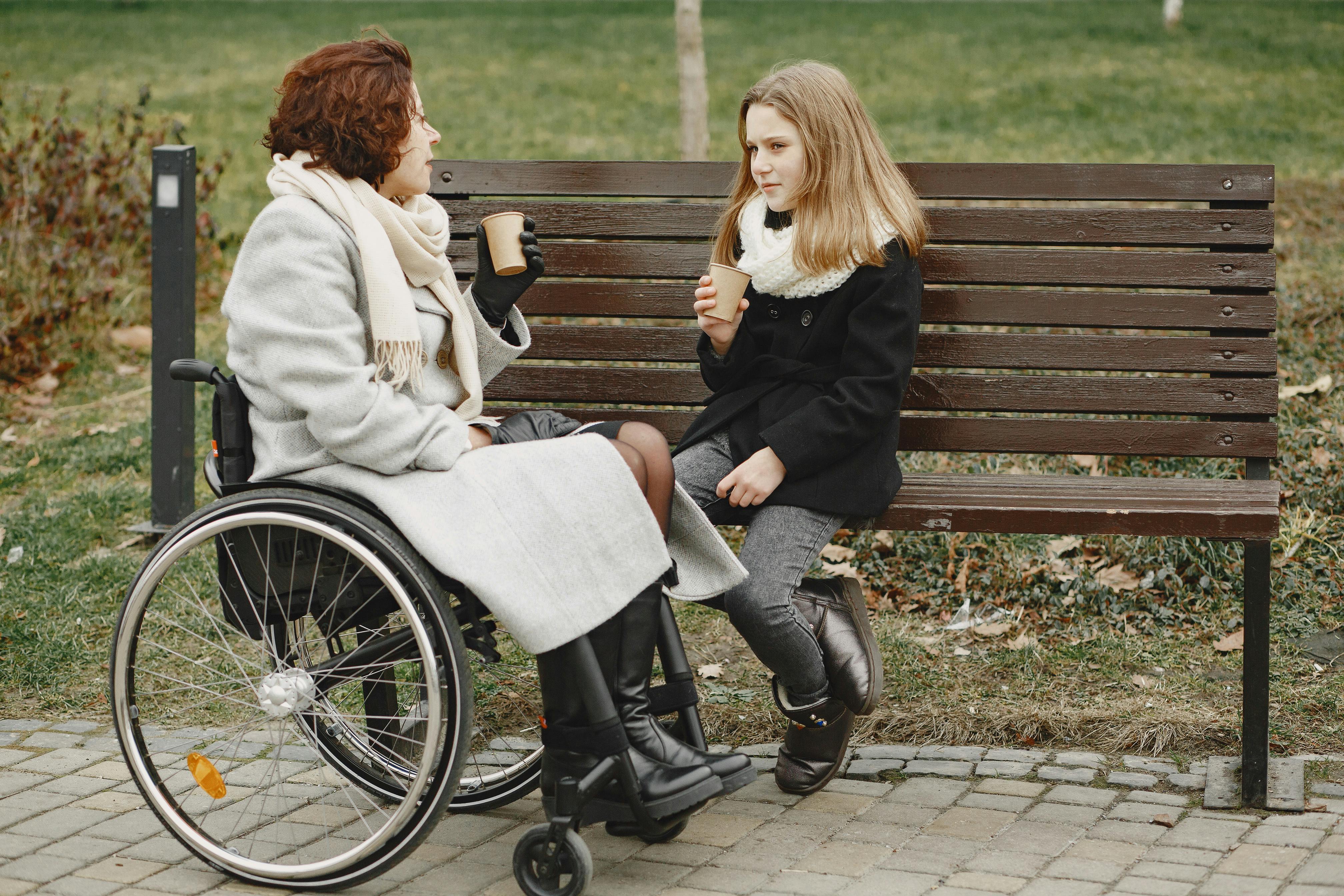 Mother and daughter sharing time together in the park