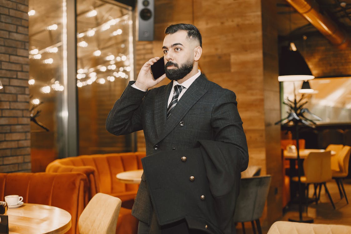 A Man Talking on a Phone