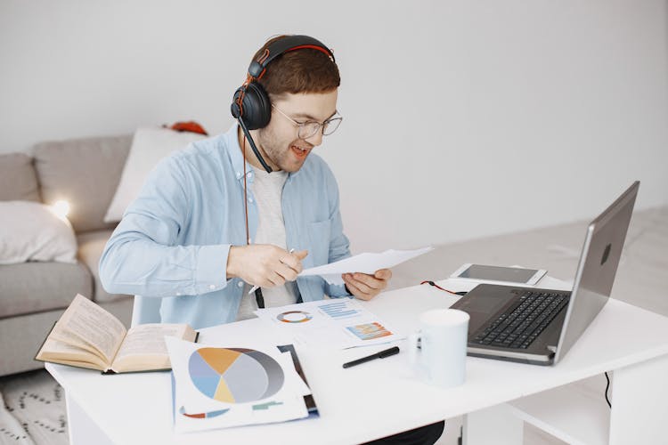 Businessman Working From Home