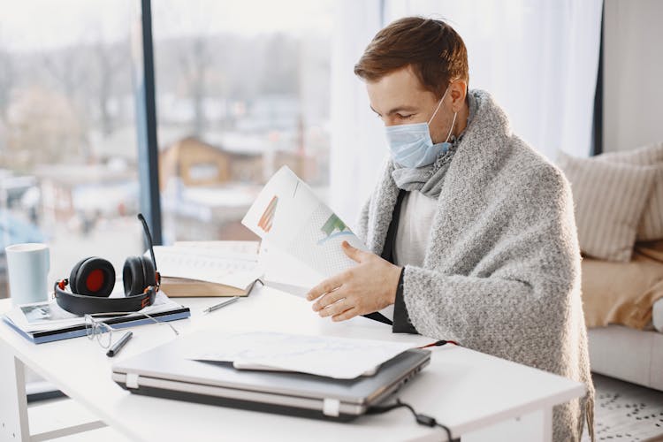 Man Working In Mask