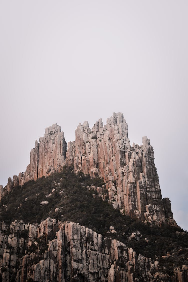 Scenery Of Rock Formations In Tasmania