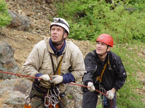 Free stock photo of training climbers