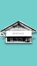 Mortgage concept with building on illustration