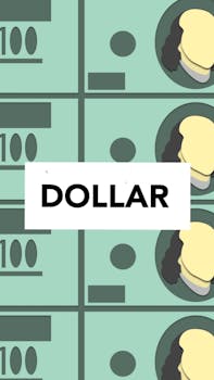 A modern vector illustration featuring abstract dollar bills in a minimalist style.