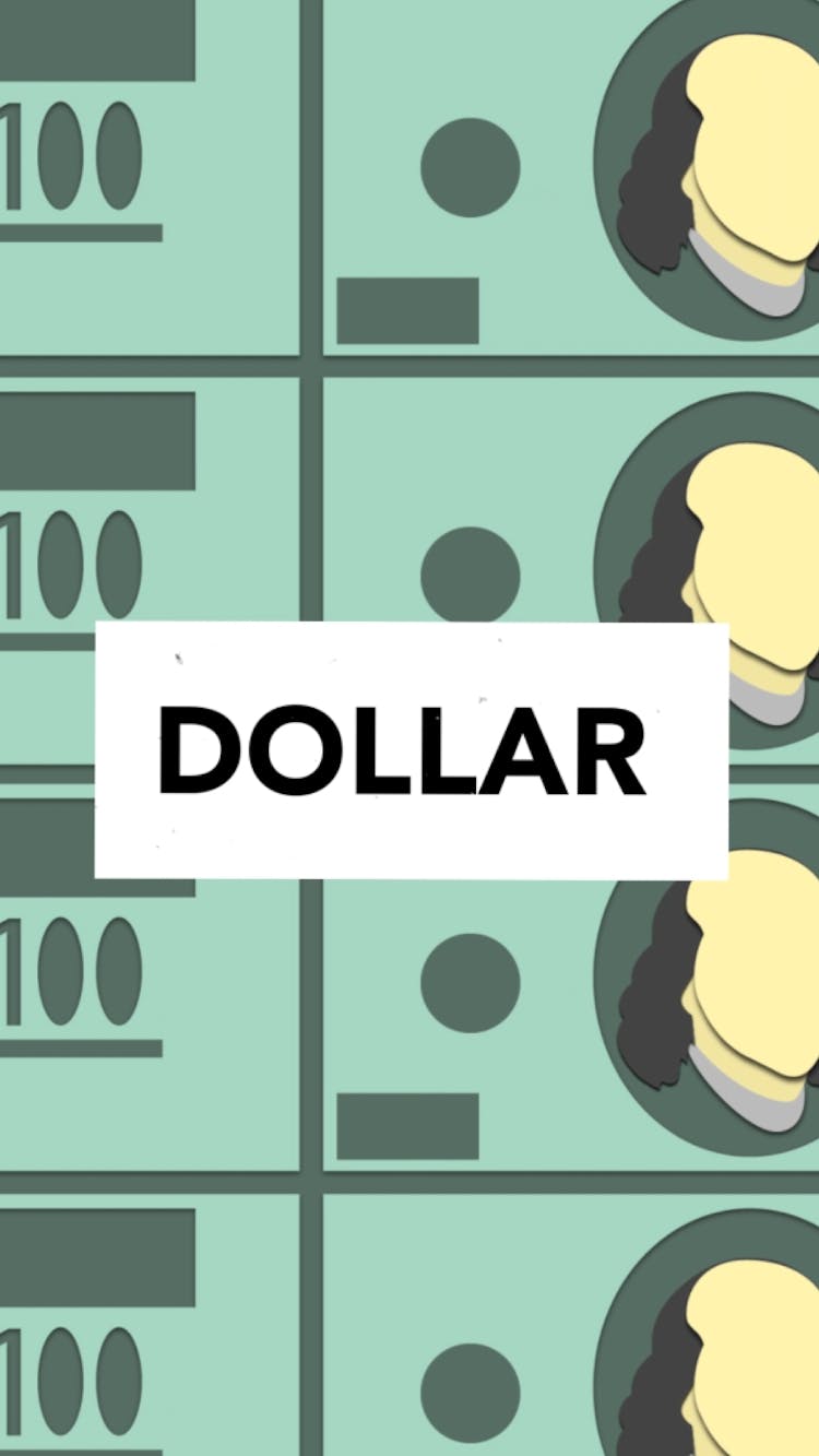 Dollar Text In Vector Background