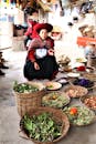 Market Vendor Selling Spices