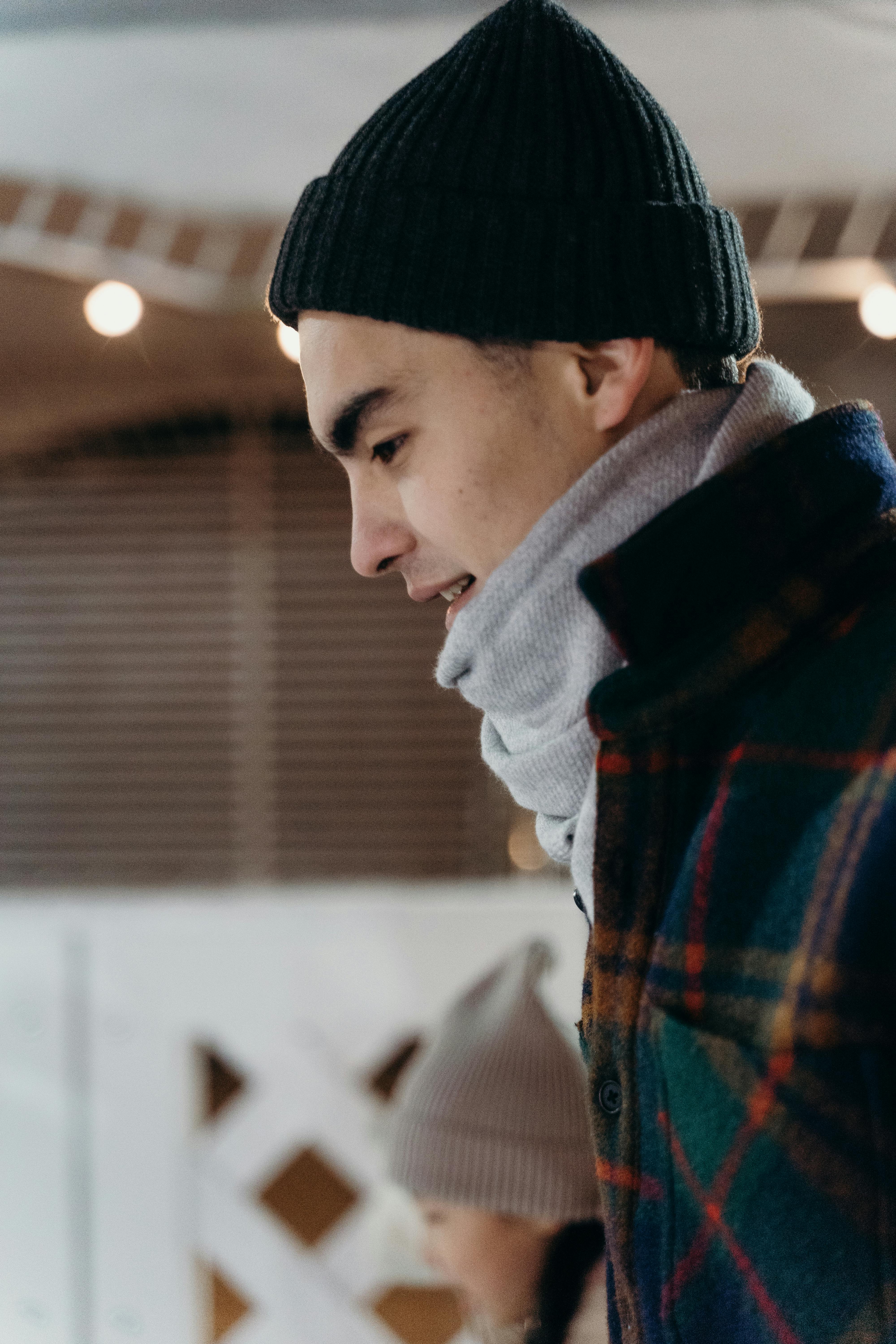 Man Wearing a Black Knit Hat · Free Stock Photo
