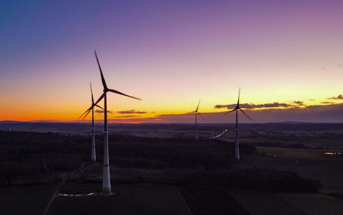 Windmills during Sunset