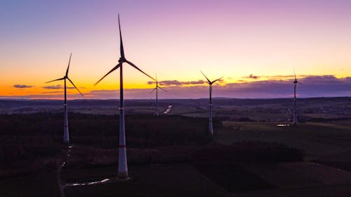 Windmills during Sunset