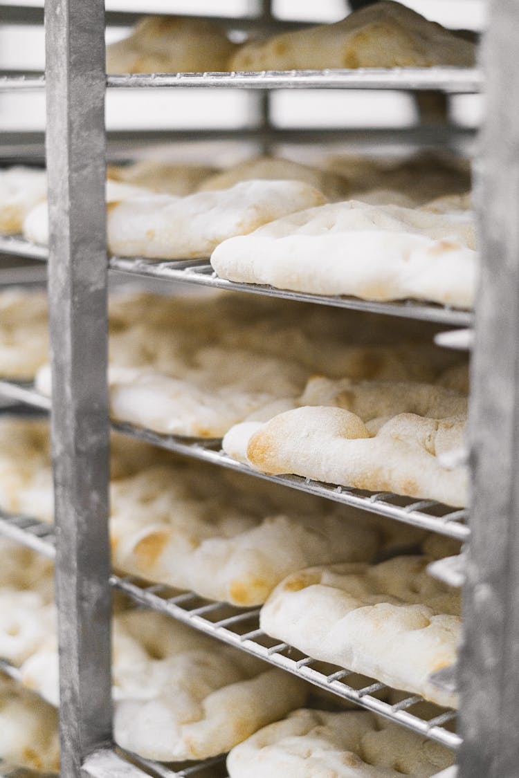 Close Up Of Pastries In A Bakery