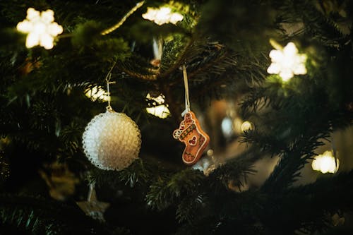 Ornaments on a Christmas Tree