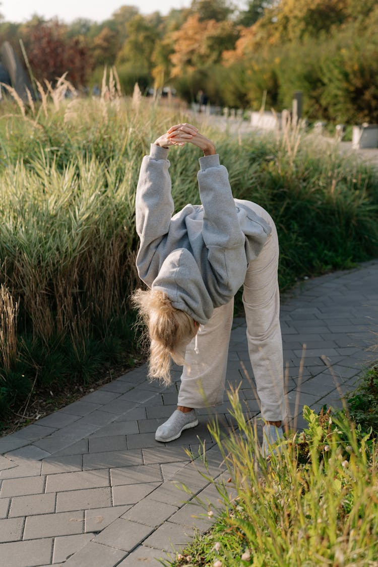 Woman Doing Stretching Exercise