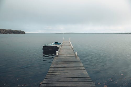 Free Brown Wooden Dock on the Shore Stock Photo