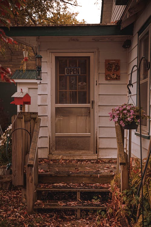 A White Wooden Door