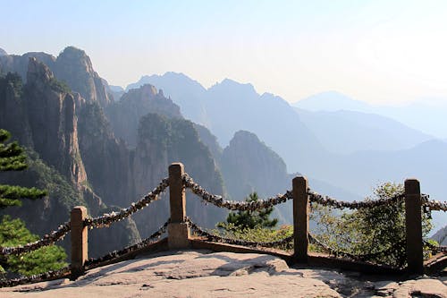 Brown Fence on Mountain