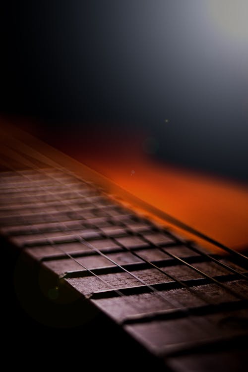Free Close Up Shot of an Acoustic Guitar Stock Photo