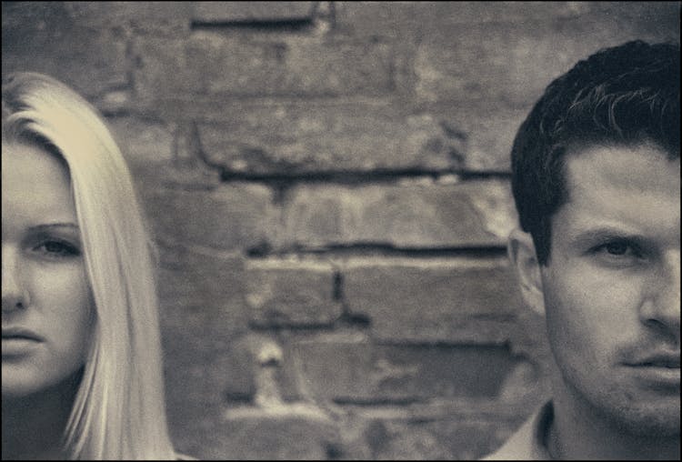 Grayscale Photo Of Man And Woman