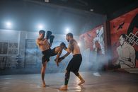 Shirtless Men Sparring