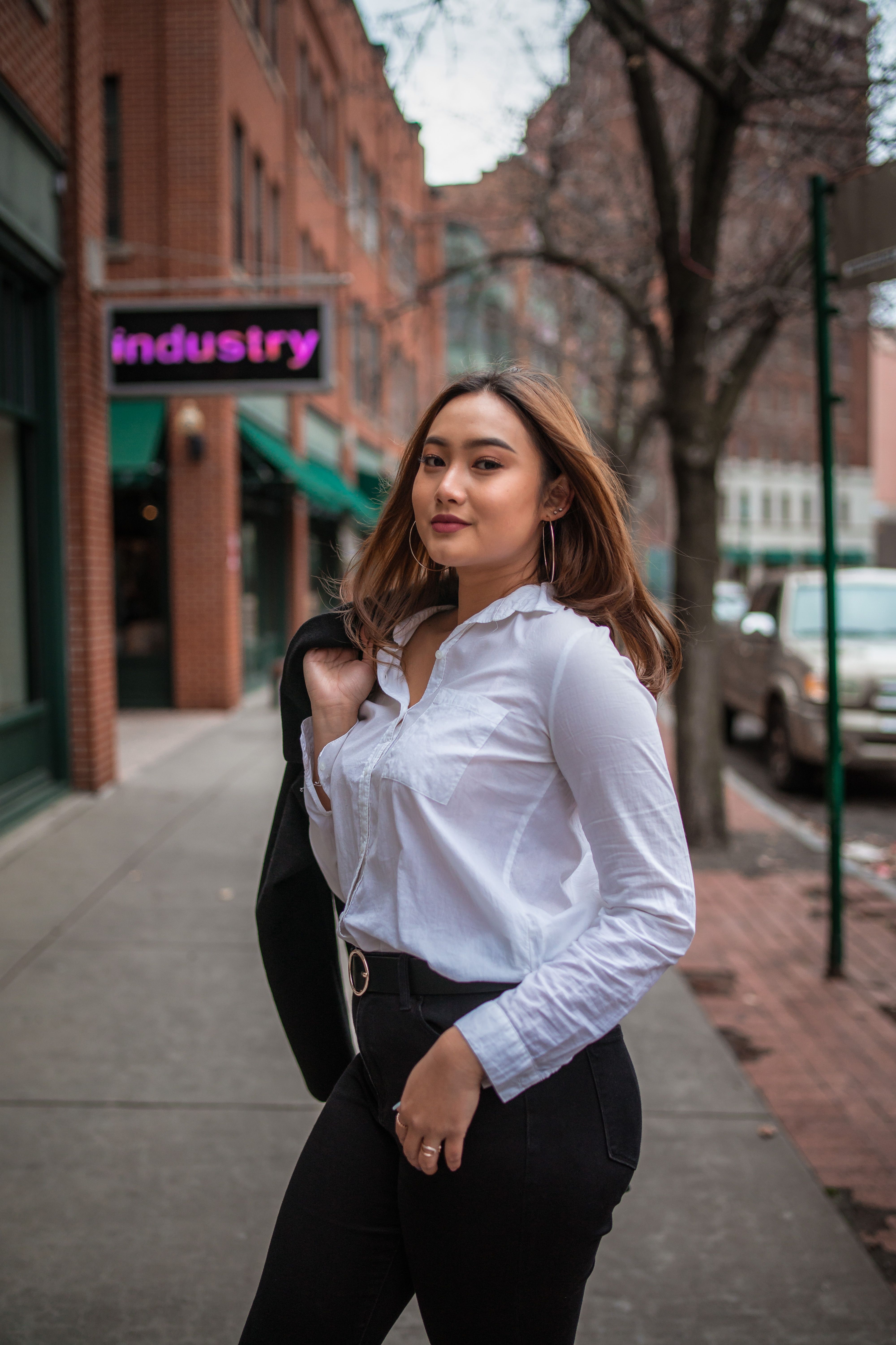 A Woman in White Long Sleeve Shirt · Free Stock Photo