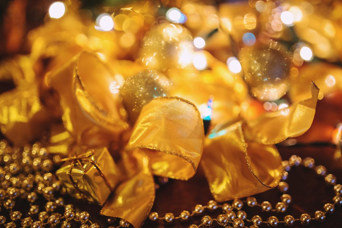Free Gold Christmas Decoration Stock Photo