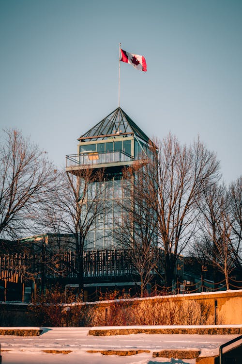 Flag of Canada on Tower