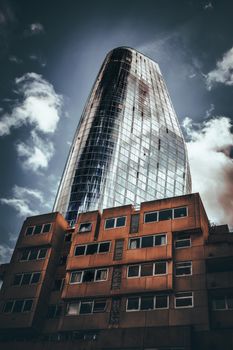 Low Angle Shot of the Vase Building in One Blackfriars Road in London