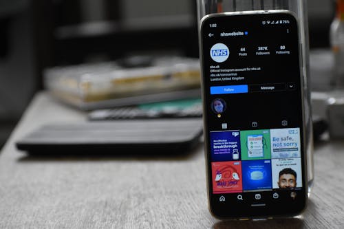 Instagram, nhs, 手機 的 免費圖庫相片