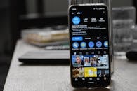 Smartphone on Wooden Surface