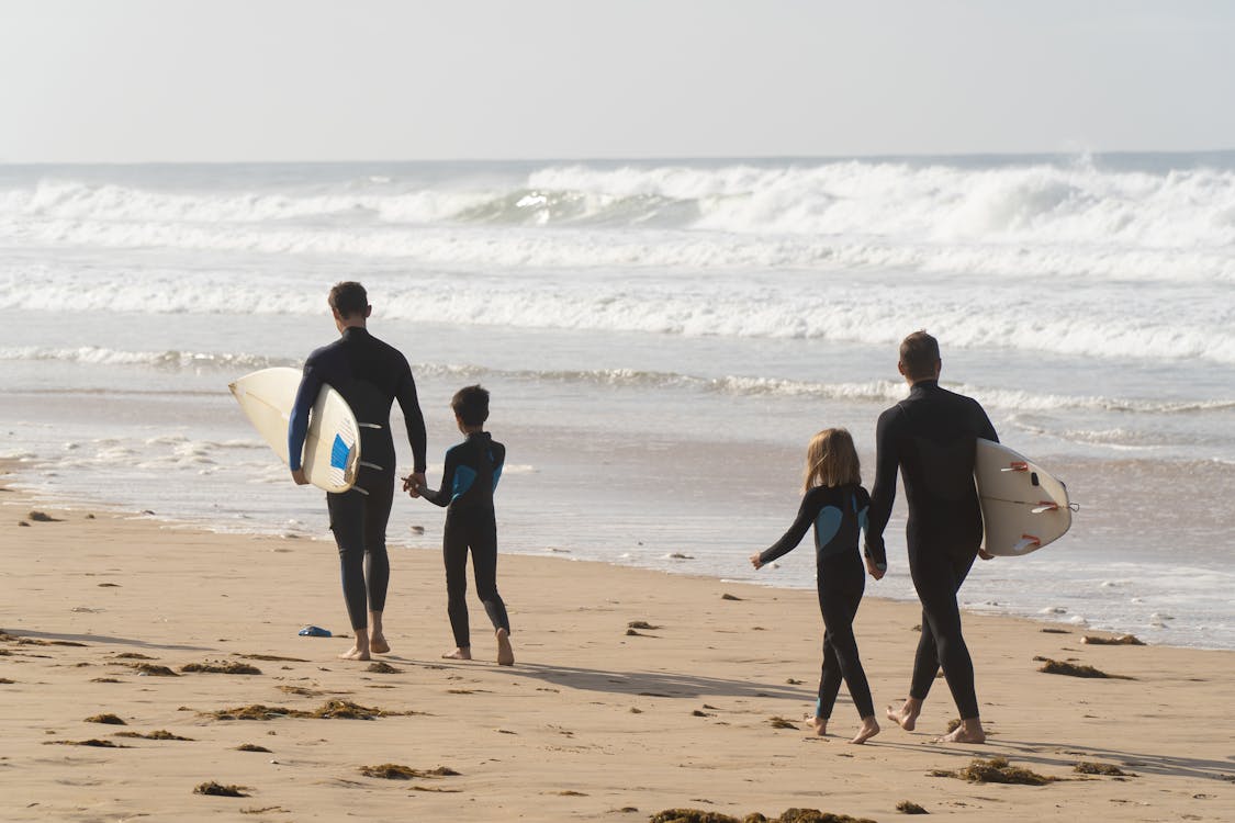 People Walking on the Shore