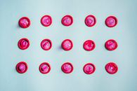 Set of condoms for contraceptive and protection against infection