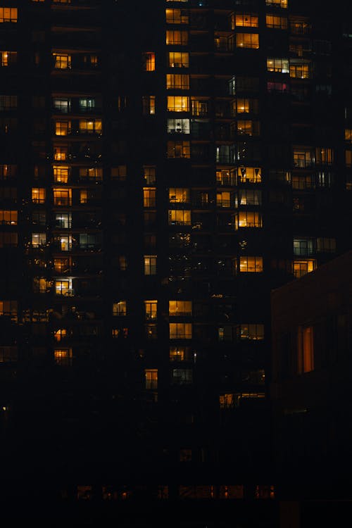 Close Up Photo of Building during Night Time