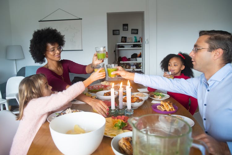 A Family Eating Together