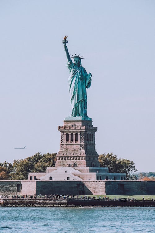 Foto d'estoc gratuïta de cel clar, Estàtua de la Llibertat, EUA