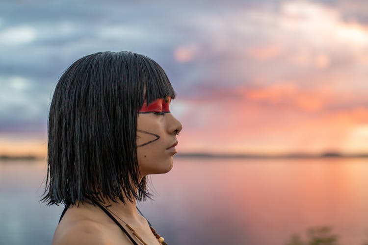 Woman With Painted Face