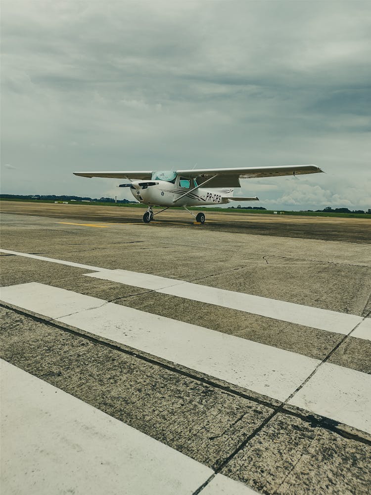 Cessna Plane Parked On A Ramp