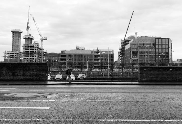 Tower Cranes On The Buildings