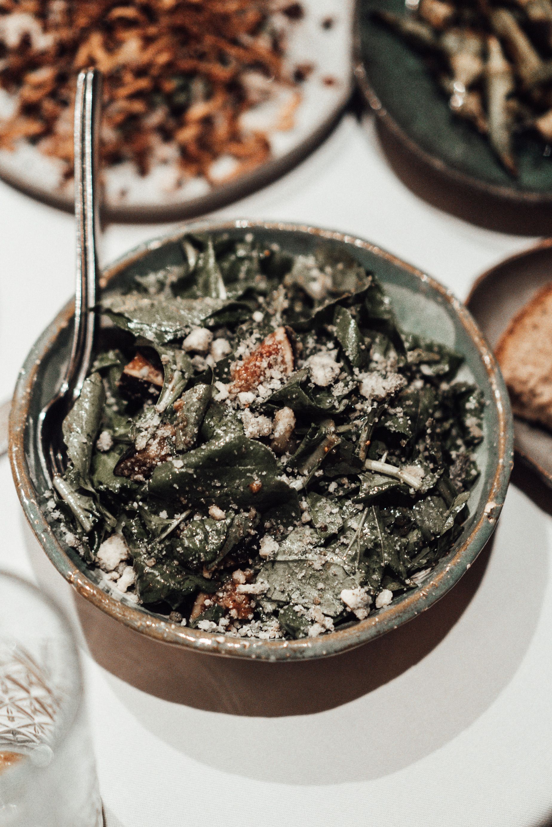 Recipe for  spinach salad with lemon parmesan cheese