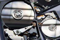 Mechanical Hard Drive on a Flat Surface