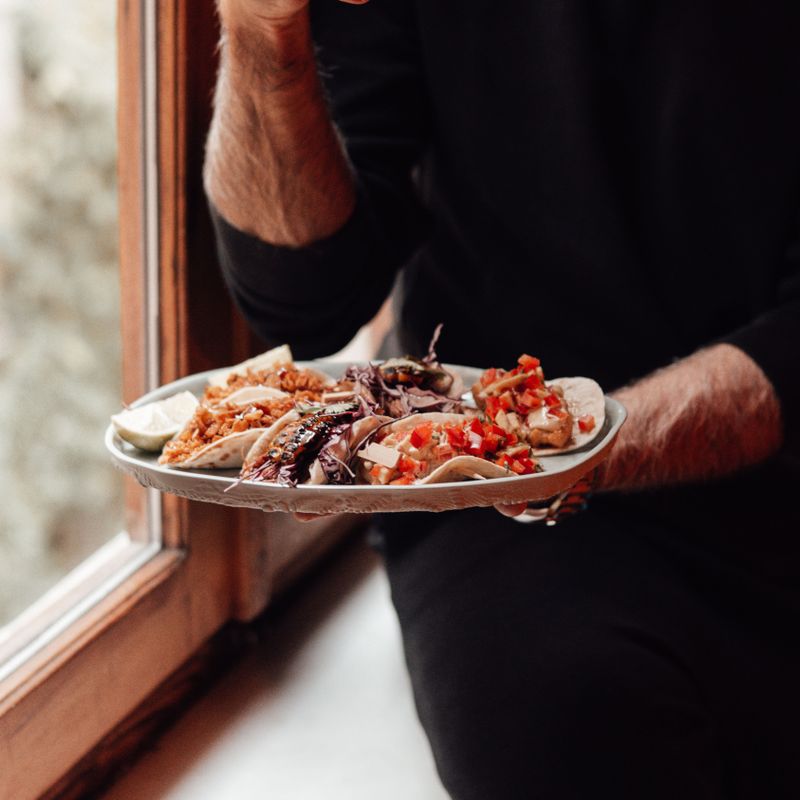 Jerk Spiced Sweet Potato and Black Bean Tacos