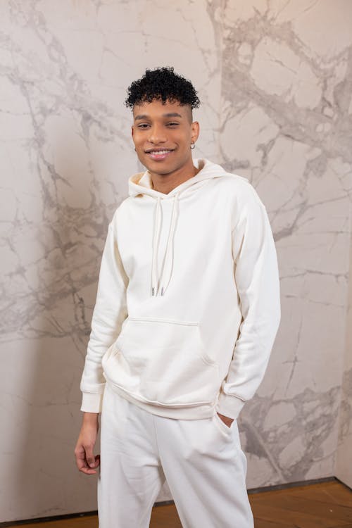 Be happy black sales and white hoodie