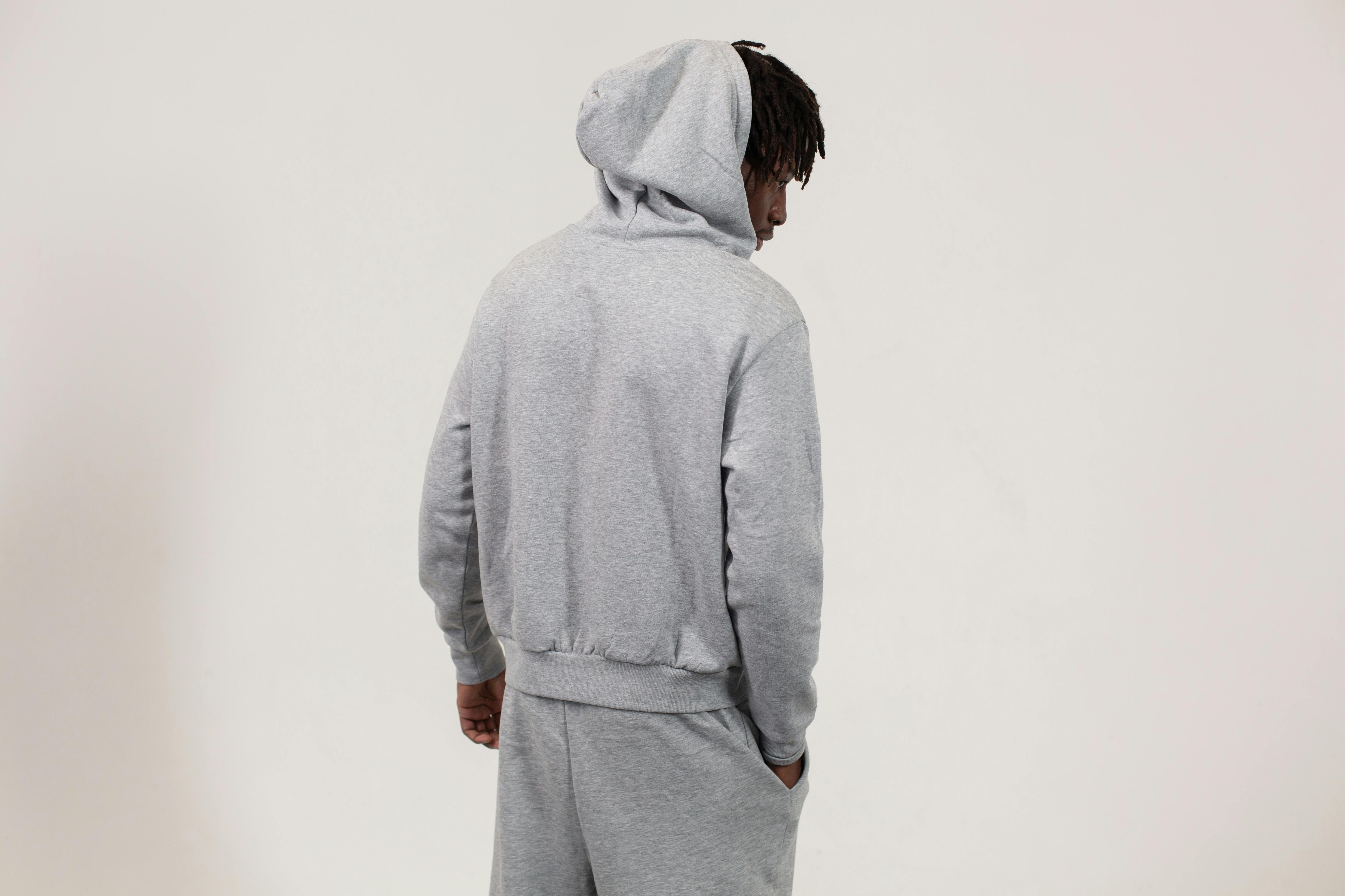 stylish black man with hood on head